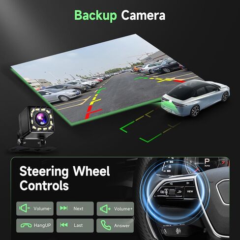 Single Din Touch Screen Car Stereo with Wireless Carplay and Android Auto, Universal Car Radio 1 DIN HD MP5 car Player 6.86" Support Bluetooth Mirror Link Steering Wheel Control EQ FM USB Type-C in Kuwait