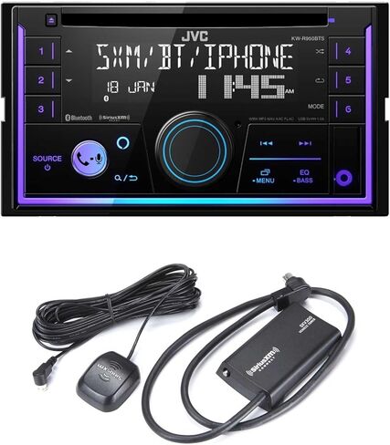 جهاز استقبال سي دي JVC KW-R950BTS 2-DIN BT/USB/Sirius XM/Amazon Alexa/13 نطاق EQ/إضاءة متغيرة الألوان مع موالف راديو القمر الصناعي SXV300v1 in Kuwait