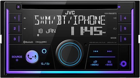 جهاز استقبال سي دي JVC KW-R950BTS 2-DIN BT/USB/Sirius XM/Amazon Alexa/13 نطاق EQ/إضاءة متغيرة الألوان مع موالف راديو القمر الصناعي SXV300v1 in Kuwait