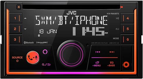 جهاز استقبال سي دي JVC KW-R950BTS 2-DIN BT/USB/Sirius XM/Amazon Alexa/13 نطاق EQ/إضاءة متغيرة الألوان مع موالف راديو القمر الصناعي SXV300v1 in Kuwait