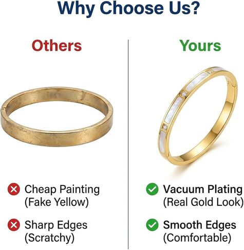 Gold cuff bracelets for women - Mother of Pearl and Cubic Zirconia Bangle, High Polished Stainless Steel, Perfect for Wedding, Party, and Gift for Her in Saudi Arabia