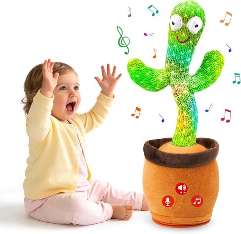 Dancing Talking Cactus Toy ، يقوم الأطفال الصغار الذين يحاكيون بسجلات لعبة Cactus Toy Records in Kuwait