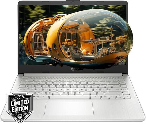 كمبيوتر محمول HP 14 بوصة عالي الدقة | إصدار محدود من العودة إلى المدرسة مع Microsoft 365 لمدة عام واحد | معالج Intel رباعي النواة | ذاكرة الوصول العشوائي 32 جيجابايت | تخزين 640 جيجابايت | عمر بطارية طويل | فضي طبيعي | مع حزمة WOWPC | Windows 11 in Kuwait