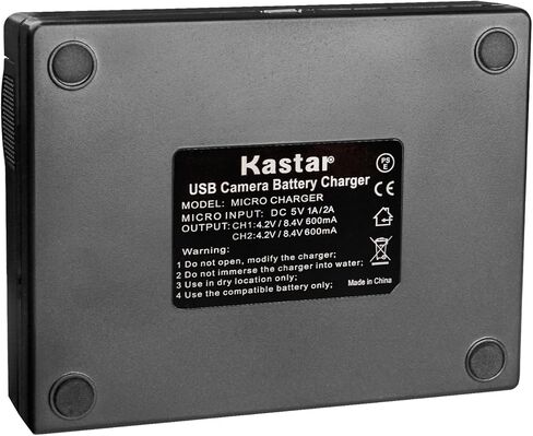 Kastar USB شاحن مزدوج لباناسونيك DMW-BCF10 Lumix DMC-TS2 TS3 DMC-TS4 DMC-F2 DMC-F3 DMC-FH1 DMC-FH3 DMC-FH20 DMC-FH22 DMC-FS6 DMC-FS12 DMC-FS15 DMC-FS25 DMC-FS42 DMC-FS62 DMC-FT1 DMC-FP8 دي إم سي-FX700 in Kuwait