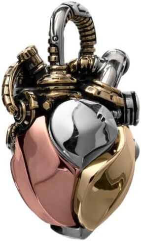 COPPERTIST.WU قلادة القلب الميكانيكية للقلادة - مجوهرات القلب النابضة Steampunk Halloween Fidget Gift للرجال والنساء in Kuwait