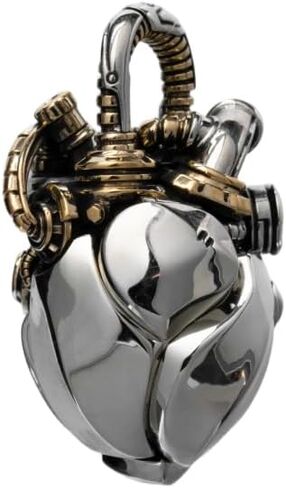COPPERTIST.WU قلادة القلب الميكانيكية للقلادة - مجوهرات القلب النابضة Steampunk Halloween Fidget Gift للرجال والنساء in Kuwait