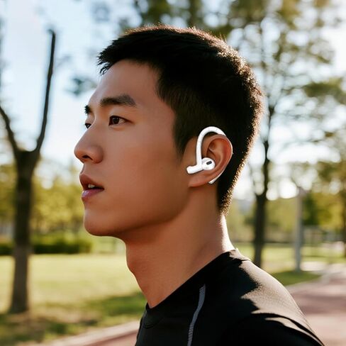 RunChao Anti-Slip Ear Hooks for Air Pods 4, 3, 2, 1, Pro 3, Pro 2, Pro, Soft Anti-Loss Sports EarHooks Earbuds (White) in Saudi Arabia