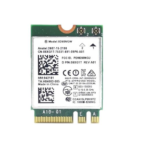 AC8260 8260NGW 8260AC Intel Wirelets-AC 8260 867Mbps Blutouth 4.2 ثنائي النطاق 2.4 + 5 جيجا هرتز NGFF M.2 WF Card 802.11ac لـ Dell 08XJ1T in Kuwait
