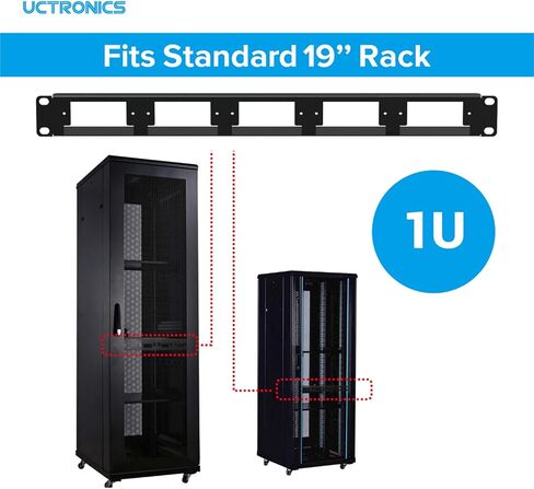 UCTRONICS 1U Carbon Steel Rack Mount for Raspberry Pi 5, 19" Server Rack with 5 PCIe to M.2 NVMe SSD Adapters – Support Up to 4 Pi 5 Units in Saudi Arabia