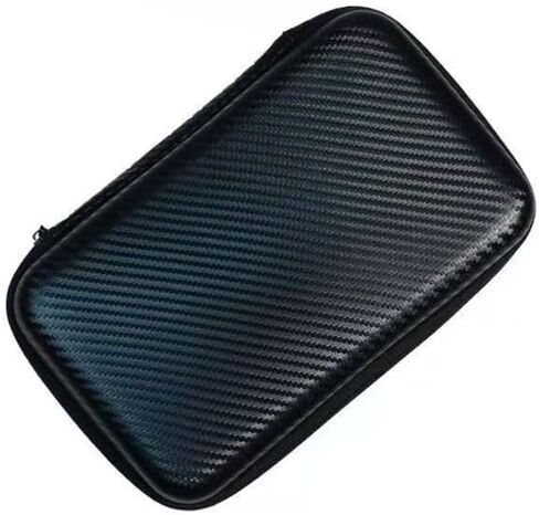 1pc EVA Hard Drive Case Shockproof Hard Shell Zipper Bag Portable Organizer for External HDD Cables Headphones Travel Home Office, Black in Saudi Arabia
