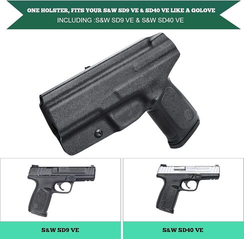 WARRIORLAND IWB Kydex Holster, Compatible with S&W SD9 VE & SD40 VE, Adj. Cant & Posi-Click Retention, Claw Attachment/Fiber/Right-Hand/Left-Hand Options in Saudi Arabia