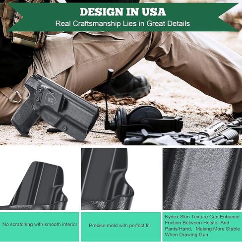 WARRIORLAND IWB Kydex Holster, Compatible with S&W SD9 VE & SD40 VE, Adj. Cant & Posi-Click Retention, Claw Attachment/Fiber/Right-Hand/Left-Hand Options in Saudi Arabia