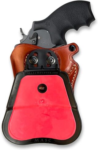 حافظة مجداف جلدية فاخرة تناسب محافظ S&W .410/45LC 2.75 بوصة، لون بني #1127# in Kuwait