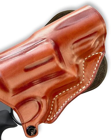 حافظة مجداف جلدية فاخرة تناسب محافظ S&W .410/45LC 2.75 بوصة، لون بني #1127# in Kuwait