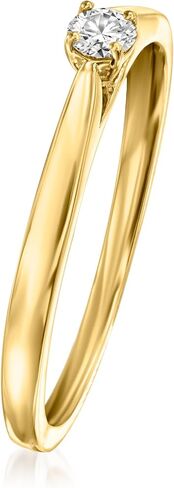 Ross-Simons 0.10 Carat Lab-Grown Diamond Solitaire Ring in 18kt Gold Over Sterling in Saudi Arabia
