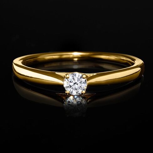 Ross-Simons 0.10 Carat Lab-Grown Diamond Solitaire Ring in 18kt Gold Over Sterling in Saudi Arabia
