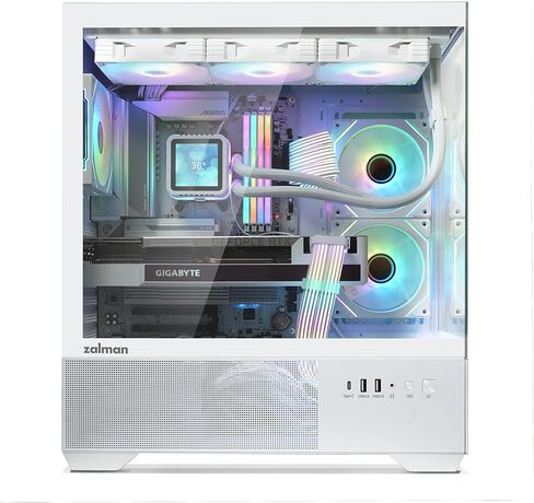 Zalman Chronix ATX Gaming PC Case (White) + 600W 80 Plus Bronze PSU Power Supply in Saudi Arabia