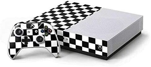 غلاف Skinit المخصص للألعاب المتوافق مع وحدة تحكم Xbox One S وحزمة وحدة التحكم - تصميم متقلب باللونين الأبيض والأسود مصمم في الأصل in Kuwait