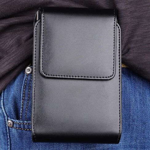for Unihertz Titan 2 Case, Black PU Leather Pouch Wallet Holster with Belt Loop Clip Magnetic Design Protection Storage Carryig Case Compatible with Unihertz Titan 2 (4.5" Smartphone) in Saudi Arabia