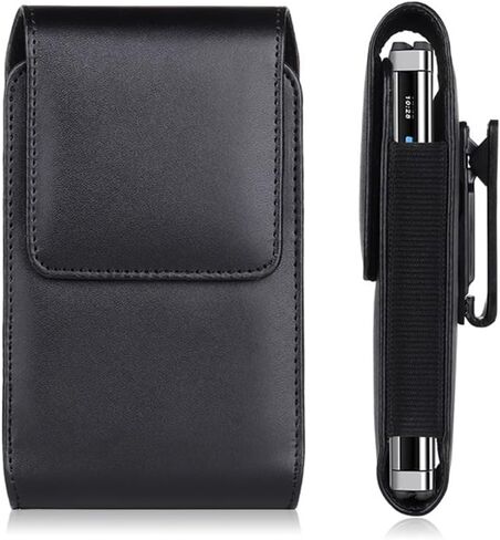 for Unihertz Titan 2 Case, Black PU Leather Pouch Wallet Holster with Belt Loop Clip Magnetic Design Protection Storage Carryig Case Compatible with Unihertz Titan 2 (4.5" Smartphone) in Saudi Arabia