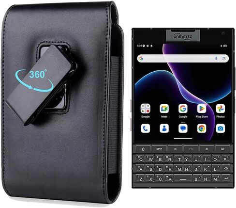 for Unihertz Titan 2 Case, Black PU Leather Pouch Wallet Holster with Belt Loop Clip Magnetic Design Protection Storage Carryig Case Compatible with Unihertz Titan 2 (4.5" Smartphone) in Saudi Arabia