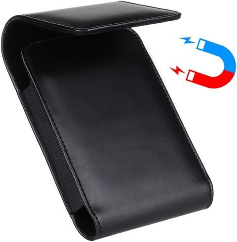 for Unihertz Titan 2 Case, Black PU Leather Pouch Wallet Holster with Belt Loop Clip Magnetic Design Protection Storage Carryig Case Compatible with Unihertz Titan 2 (4.5" Smartphone) in Saudi Arabia