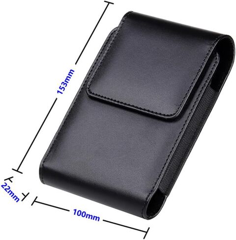 for Unihertz Titan 2 Case, Black PU Leather Pouch Wallet Holster with Belt Loop Clip Magnetic Design Protection Storage Carryig Case Compatible with Unihertz Titan 2 (4.5" Smartphone) in Saudi Arabia