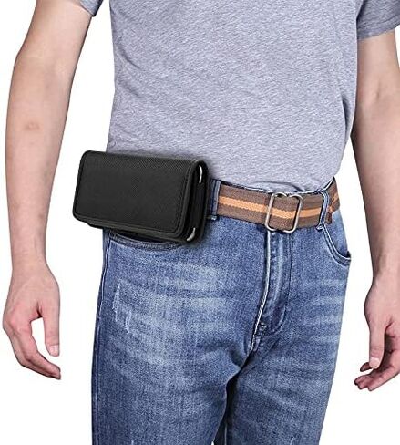 Holster for TCL K33 K32 K23 K24 / TCL 60 XE NXTPAPER/TCL 50 XL NXTPAPER/TCL 50 XE 5G/TCL 503 505S 40 XE XL SE Phone Case, Nylon Pouch Wallet Holster with Belt Loop Clip & Card Holder in Saudi Arabia