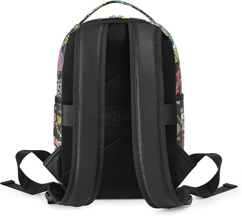 حقيبة ظهر Von Dutch الصغيرة - حقيبة ظهر أنيقة متعددة الأغراض مع جيب بسحاب أمامي، وأشرطة قابلة للتعديل، وتصميم متين (بلاك جاكس) in Kuwait
