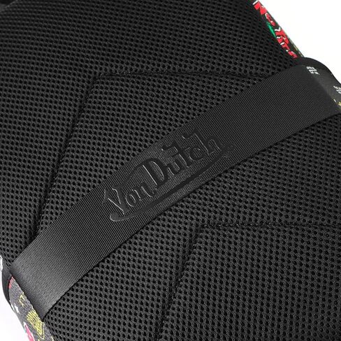حقيبة ظهر Von Dutch الصغيرة - حقيبة ظهر أنيقة متعددة الأغراض مع جيب بسحاب أمامي، وأشرطة قابلة للتعديل، وتصميم متين (بلاك جاكس) in Kuwait