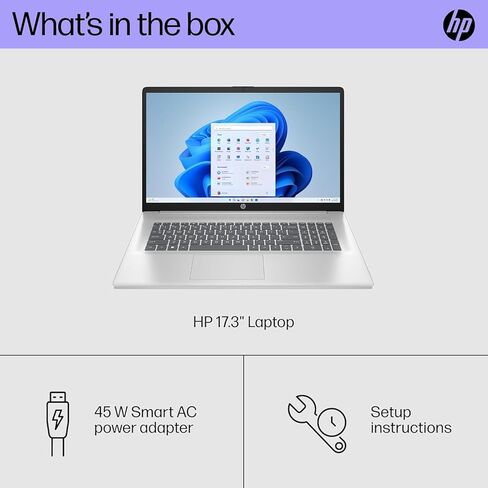 HP 17.3" FHD Premium Laptop 2026 Edition | Intel Core 5-120U CPU up to 5.0GHz (Beats i7-1335U) | 16GB RAM | 1TB PCIe SSD | Backlit Keyboard | Wi-Fi 6 | Bluetooth 5.3 | Windows 11 in Saudi Arabia