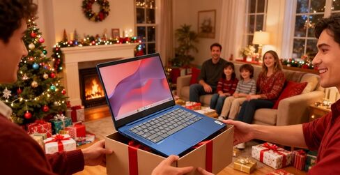 Lenovo IdeaPad Slim 3 Chromebook 14" FHD Touchscreen Laptop, MediaTek Kompanio 520, 4GB RAM, 64GB eMMC + 64GB USB Flash Drive, Budget-Friendly for Students, Everyday & Simple Users,Chrome OS,LE Bundle in Kuwait