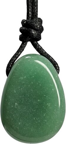 Luck Strings Handmade Gemstone Pendant Choker Necklace – Adjustable Wax Nylon Cord Jewelry for Men and Women, Boho Style Spiritual Wellness and Chakra Healing in Saudi Arabia