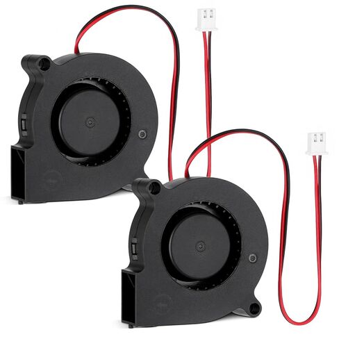 2 PCS 50mm X 15mm Blower Fan, Black 12v Blower High Speed DC Brushless Cooling Turbo Fan for 3D Printer Humidifier Accessory in Saudi Arabia