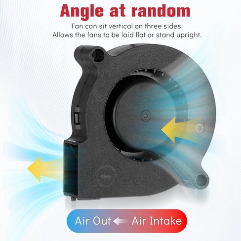 2 PCS 50mm X 15mm Blower Fan, Black 12v Blower High Speed DC Brushless Cooling Turbo Fan for 3D Printer Humidifier Accessory in Saudi Arabia