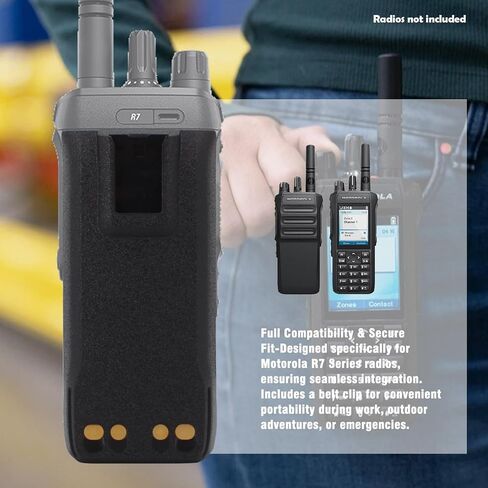 بطارية بديلة PMNN4808 لسلسلة Motorola R7 - 7.4 فولت 2450 مللي أمبير في الساعة ليثيوم أيون مع مشبك حزام، متوافقة مع PMNN4807/PMNN4809/PMNN4810 (غير IMPRES) in Saudi Arabia