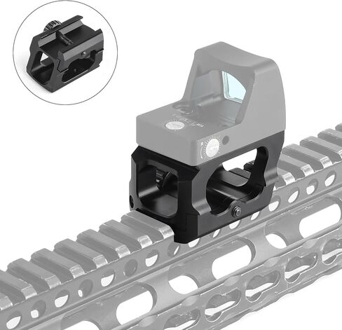 حامل السكك الحديدية RMR فائق النحافة، حامل بنقطة حمراء بارتفاع 1.2 بوصة، حامل Picatinny أسود لسكك Picatinny مقاس 20 مم in Kuwait
