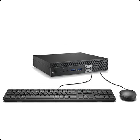 أجهزة الكمبيوتر المكتبية الصغيرة Dell OptiPlex 3040 Micro PC، Intel Core i5-6500T، ذاكرة الوصول العشوائي 8 جيجابايت، 256 جيجابايت SSD، WiFi، بلوتوث، لوحة المفاتيح والماوس، Windows 11 Pro (متجدد) in Kuwait
