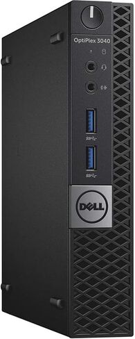 أجهزة الكمبيوتر المكتبية الصغيرة Dell OptiPlex 3040 Micro PC، Intel Core i5-6500T، ذاكرة الوصول العشوائي 8 جيجابايت، 256 جيجابايت SSD، WiFi، بلوتوث، لوحة المفاتيح والماوس، Windows 11 Pro (متجدد) in Kuwait