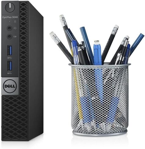 أجهزة الكمبيوتر المكتبية الصغيرة Dell OptiPlex 3040 Micro PC، Intel Core i5-6500T، ذاكرة الوصول العشوائي 8 جيجابايت، 256 جيجابايت SSD، WiFi، بلوتوث، لوحة المفاتيح والماوس، Windows 11 Pro (متجدد) in Kuwait