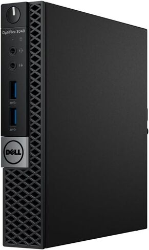 أجهزة الكمبيوتر المكتبية الصغيرة Dell OptiPlex 3040 Micro PC، Intel Core i5-6500T، ذاكرة الوصول العشوائي 8 جيجابايت، 256 جيجابايت SSD، WiFi، بلوتوث، لوحة المفاتيح والماوس، Windows 11 Pro (متجدد) in Kuwait