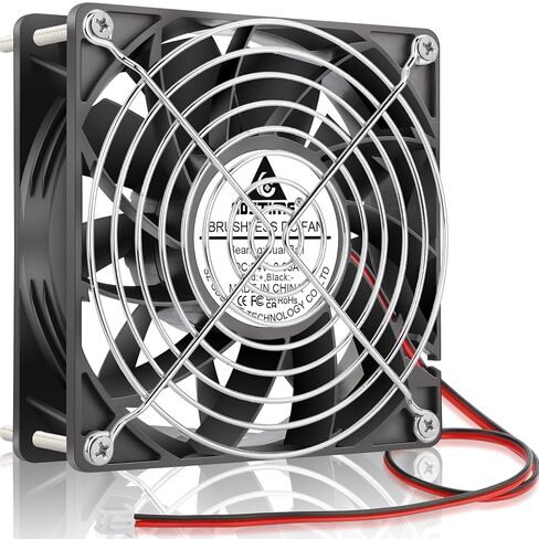 GDSTIME 120mm x 25mm High Static Pressure PC Fan 24V, Dual Ball Bearing High Performance DC Brushless Case Cooling Fan 2-Pin in Saudi Arabia