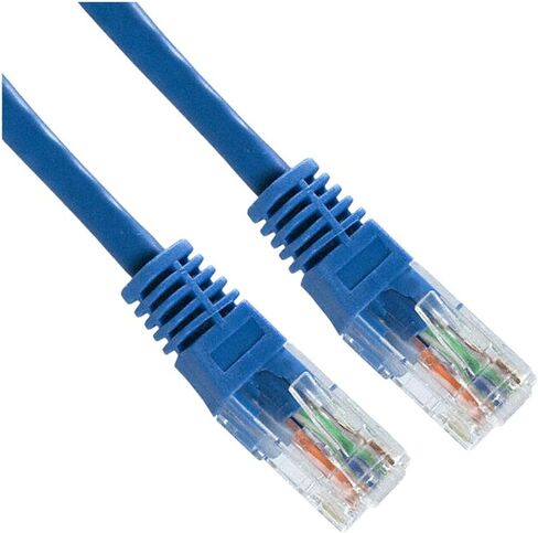 5 Pack Lot - 25ft CAT5e Ethernet Network LAN Router Patch Cable Cord Wire Blue Versatile Universal Cord Durable Reliable Replacement Part Home Appliance Upgrade Maintenance Component in Saudi Arabia