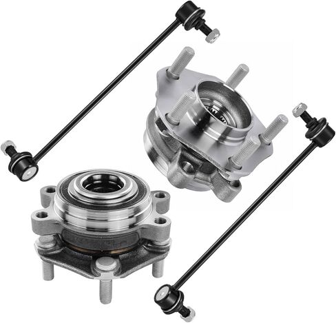 Detroit Axle - 4WD 14pc Front CV Axles Kit for 2013-2018 Ram 1500, 2 CV Axles 2 Wheel Bearing Hubs 2 Upper Ball Joints 2 Sway Bars 4 Inner Outer Tie Rods 2 Boots 2014 2015 2016 2017 Replacement in Saudi Arabia
