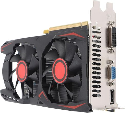 وحدة معالجة الرسومات POCREATION Gaming GPU 6GB GDDR5 192BIT، تبريد هادئ فعال، PCI Express 2.0، لتحرير مقاطع الفيديو الخاصة بألعاب الكمبيوتر، DVI VGA DirectX 11 in Kuwait