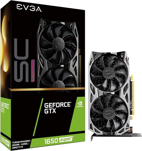 EVGA GeForce GTX 1650 Super SC Ultra Gaming، 4 جيجابايت GDDR6، مروحة مزدوجة، لوحة خلفية معدنية، 04G-P4-1357-KR in Saudi Arabia