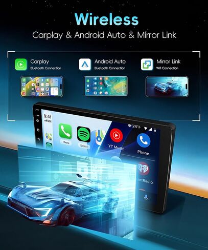راديو ستيريو للسيارة 8 Core 6G+128G Android 15 لسيارة Ford Transit 2013-2019، Carplay Android Auto، شاشة لمس 9 بوصة مع نظام تحديد المواقع العالمي/بلوتوث 5.0/FM RDS/DSP/5G-WiFi كاميرا احتياطية ذات رؤية بانورامية 360 درجة SWC in Kuwait