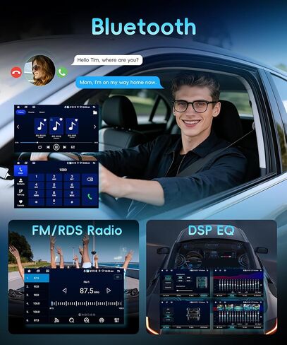راديو ستيريو للسيارة 8 Core 6G+128G Android 15 لسيارة Ford Transit 2013-2019، Carplay Android Auto، شاشة لمس 9 بوصة مع نظام تحديد المواقع العالمي/بلوتوث 5.0/FM RDS/DSP/5G-WiFi كاميرا احتياطية ذات رؤية بانورامية 360 درجة SWC in Kuwait