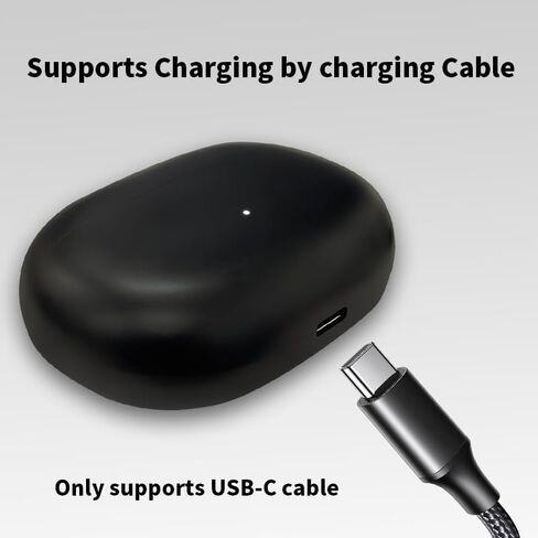 Replacement Compatible with Beats Studio Buds Charging Case, 660mAh Built-in Battery, Bluetooth Pairing, Sync Button & Type-C Charging Port, Black (Earbuds Not Included) in Saudi Arabia