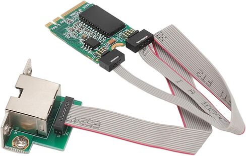 Network Card Adapter, M.2 A + E Network Card, Bent Pin Gigabit Ethernet Single Port RJ45 Server Network Card with I210AT Chip in Saudi Arabia